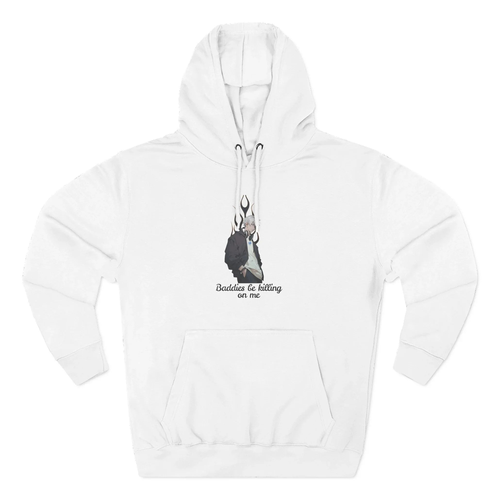 Main Character Hoodie — 'Baddies be killing on me' Graphic Fleece Pullover - rednpink