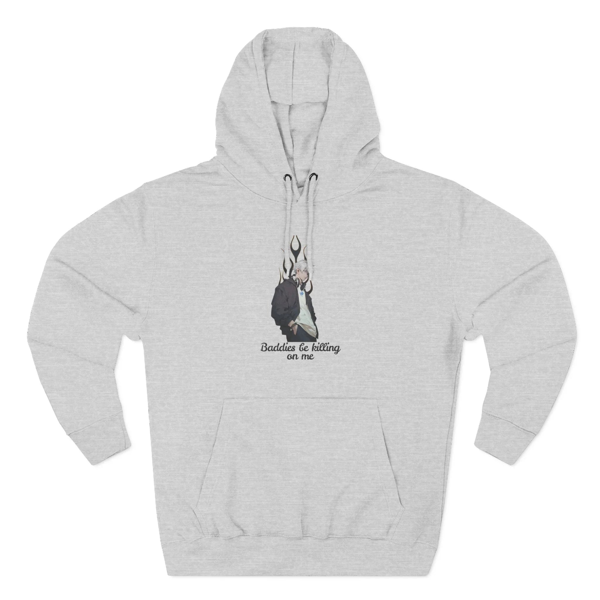 Main Character Hoodie — 'Baddies be killing on me' Graphic Fleece Pullover - rednpink